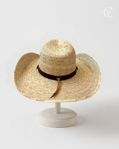 Palm Leaf Cowboy Hat - Nature