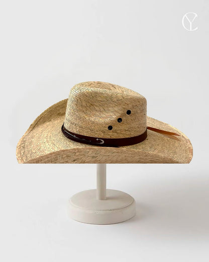 Palm Leaf Cowboy Hat - Nature