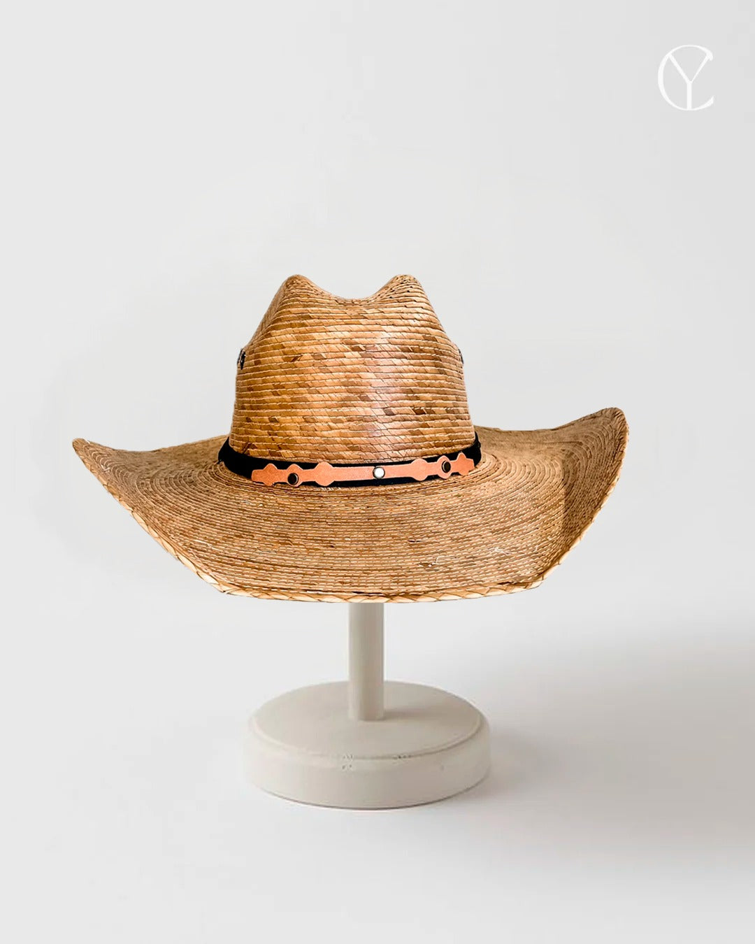 Star Palm Leaf Cowboy Hat - Honey