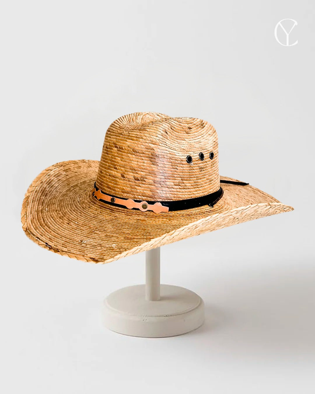 Star Palm Leaf Cowboy Hat - Honey