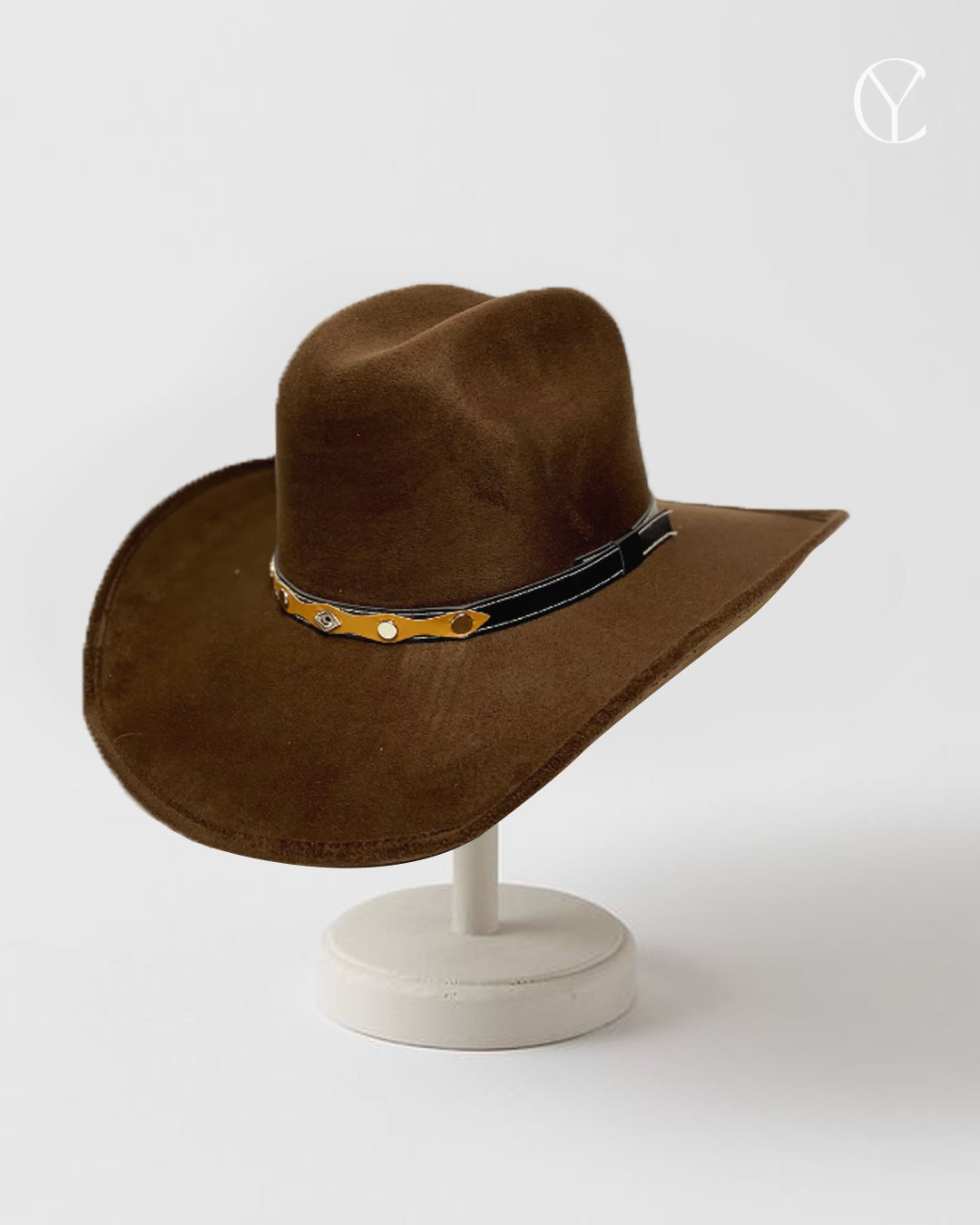 Suede Cowboy Hat - Chocolate Brown