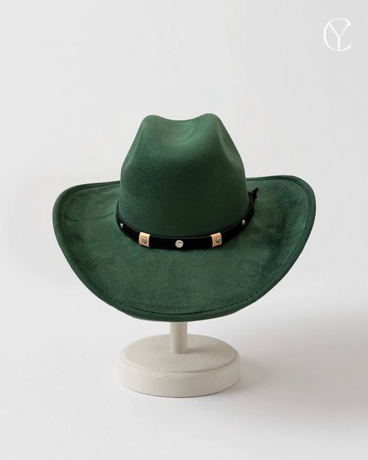 KIDS Suede Austin Hat - Hunter Green (Basic Design)