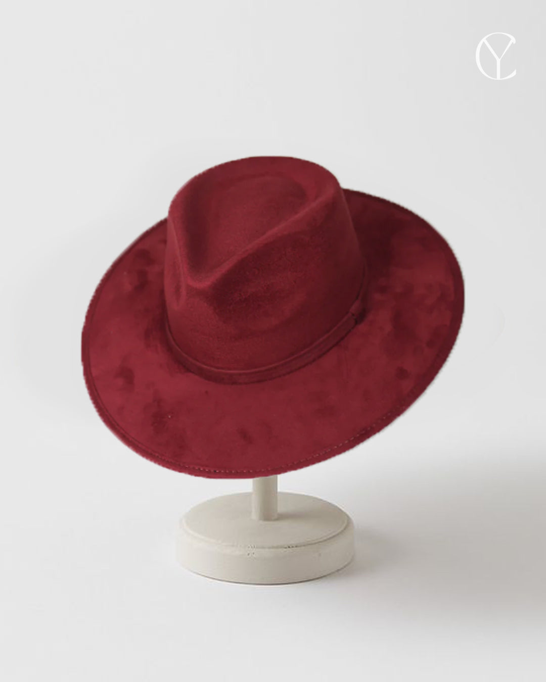 Suede Rancher Hat - Burgundy