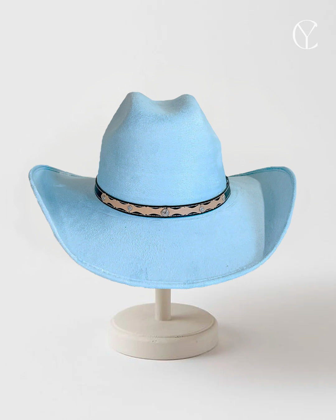 Suede Cowboy Austin Hat - Sky Blue